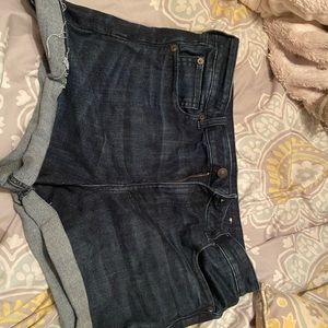 AE denim shorts